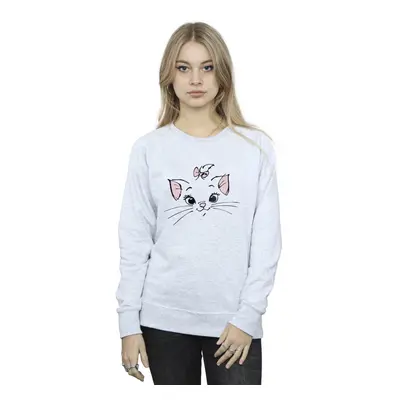 (XXL, Sports Grey) Disney Womens/Ladies Classics Marie Face Pocket Sweatshirt