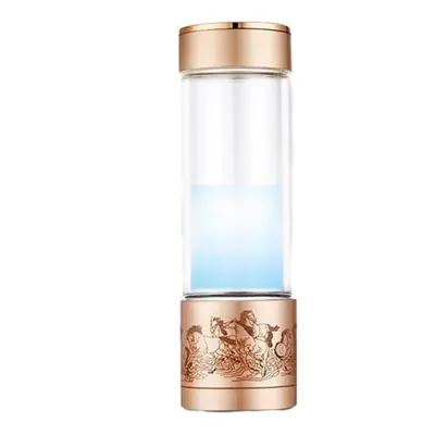 (golden, 300ML) 300ml Electrolyzed Water Cup Portable Hydrogen Water Generator Bottle Sealed Wat