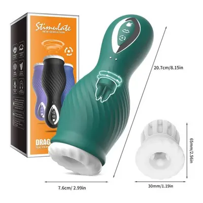 (green, G5 Green Rotate) Automatic Male Masturbator Cup Glans Massager Rotating Tongue Licking V