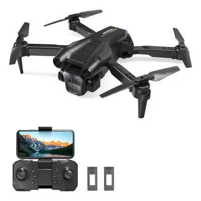 (4k dual camera Optical flow -2 battery) Remote Control Drone With Camera 4k Dual Camera 4-sided