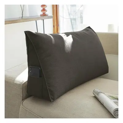 (dark grey, 80*35*20cm) Large Backrest Living Room Bedside Rectangular Backrest Cushion Queen Pi