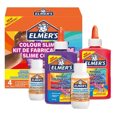 Elmer's Colour Slime Kit | Slime Supplies Include Washable Colour PVA Glue | Assorted Colours | 