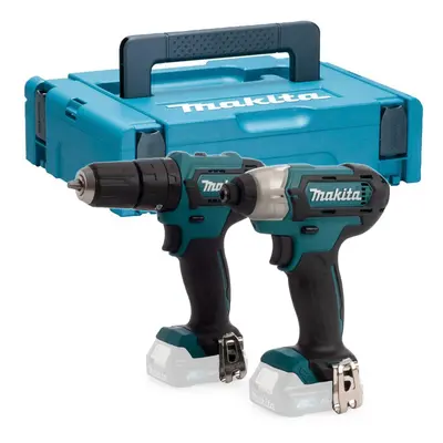 Makita CLX228 12v Max Lithium Combi Hammer Drill Impact Driver Bare + Makpac