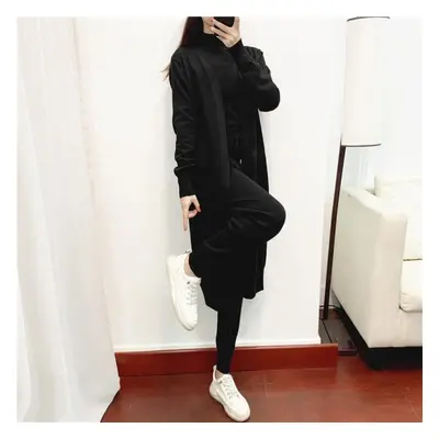 (black, S) Autumn Fashion Temperament Women&apos;s Clothing Casual Knitted Cardigan Tank Top Tro