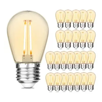 BESLAM S14 2W LED Filament Bulbs, 2200K Warm White Plastic Edison Bulb Equivalent to 40W, 130LM 