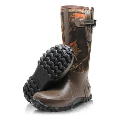 (6 UK EU39/40, Brown/Camo) Dirt Boot Unisex Neoprene Wellington Muck Field Sport Boots Adjustabl