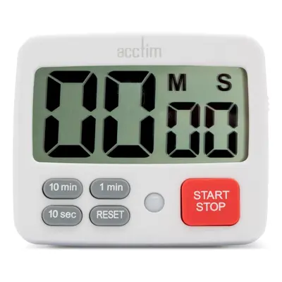 Easy Timer White Digital Countdown Timer Built in Stand Magnet and Hook