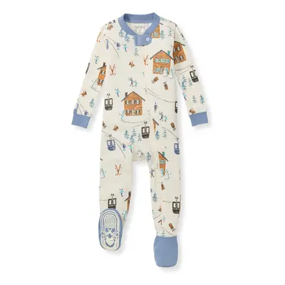 Burt's Bees Baby Baby Boys Pajamas One-Piece Footed Sleeper PJs Non-Slip Snug Fit for Infants an