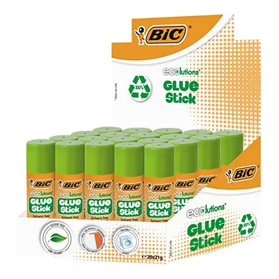 Ecolutions Glue Stick (Box of 20), Green, 21g