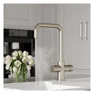 3 in Instant Hot Water Kitchen Sink Tap, Tank and Filter - Brushed Steel - Balterley