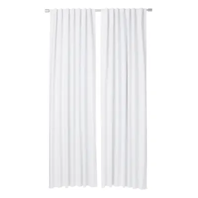 Amazon Basics Room Darkening Blackout Window Curtains with Back Tab Hanging Loops - 52" x 96" Wh