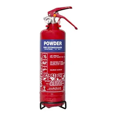 UltraFire 1kg Powder Fire Extinguisher - Car, Taxi, Caravan, Camping, Boat - Kitemarked EN3