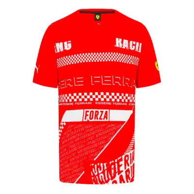 (L) Ferrari Fanwear Graphic Tee (Red)