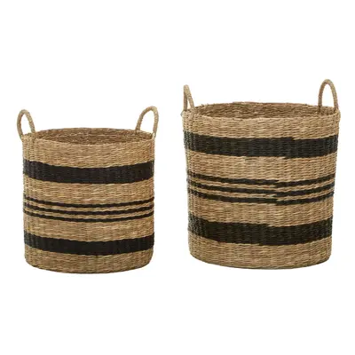 Premier Housewares Arles Black Stripes Seagrass Baskets