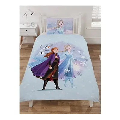 Coco Moon Disney Frozen Snowflakes Single Duvet Bedding Merchandise Set For Kids (frbd8844)