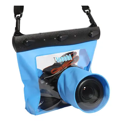 (Blue) 20m Underwater Diving Camera Housing Case Pouch Dry Bag Camera Waterproof Dry Bag for Can