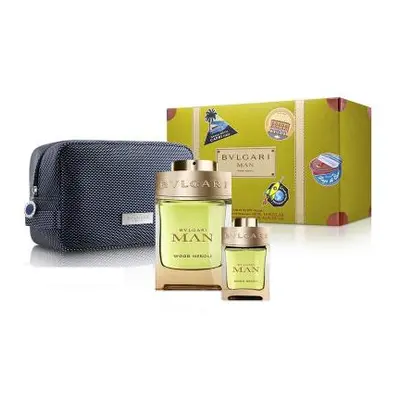 Bvlgari Man Wood Neroli Pcs Set: 3.4 Eau De Parfum Spray + 0.5 Oz Eau De Parfum Spray + Pouch (P