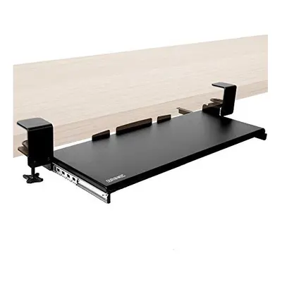 Duronic Keyboard Platform DKTPX1 | Under Desk Drawer for Keyboard and Mouse | Clamp On Keyboard 