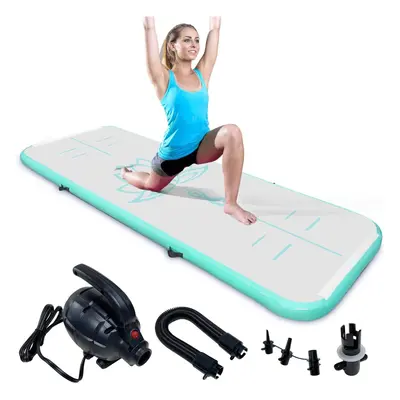 (Green) Inflatable Gymnastic Mat 3M With Electric Air Pump