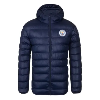 (3XL) Manchester City FC Official Football Gift Mens Quilted Hooded Winter Jacket