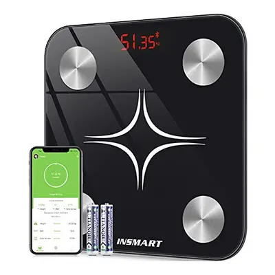 Bluetooth Body Fat Scales, INSMART Smart Digital Bathroom Weight Weighing Scales for Body Compos