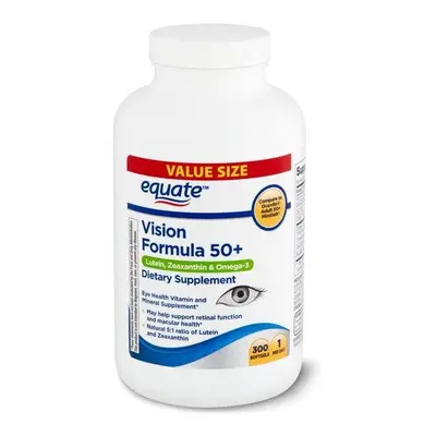 Equate Vision Formula 50+ Dietary Supplement Value Size, count