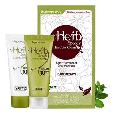 Herb Speedy Color Cream (Dark Brown Pack) PPD Free Ammonia Free V