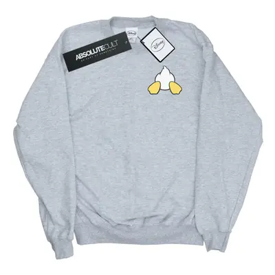 (4XL, Sports Grey) Disney Mens Donald Duck Backside Breast Print Sweatshirt