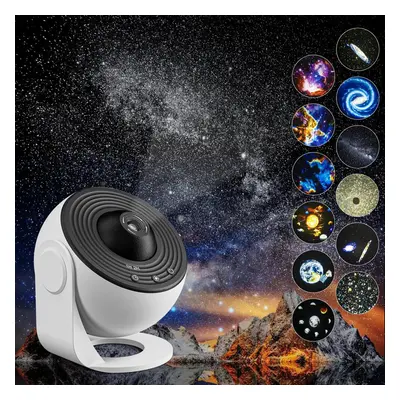 13-in-1 Home Planetarium Starlight Projector, Bedroom Rotating Nebula Projector Light with Solar