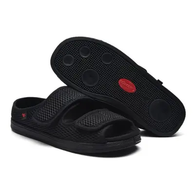 (black, 41) Women Men Diabetes Shoes, Wide Open Toe Sandals Adjustable Arthritis Edema Slippers 