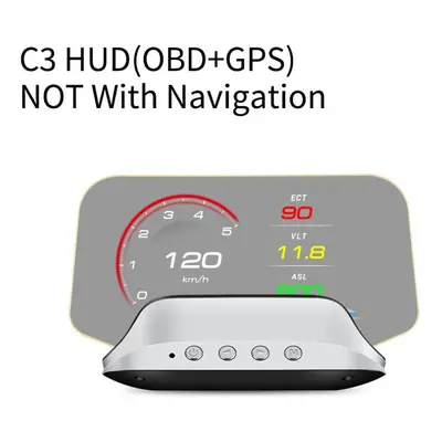 (Without live Navigation) Auto Projector Hud Car Electronic Navigation Gps Obd2 Speedometer Head