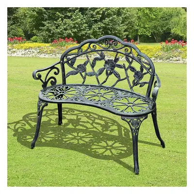 Home Source Rose Seater Outdoor Patio Garden Bench - Green