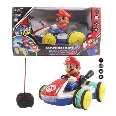 (Mario Red) Super Mario Luigi Radio Remote Control RC Racing Kart Car Vehicle Gift Kids Toys