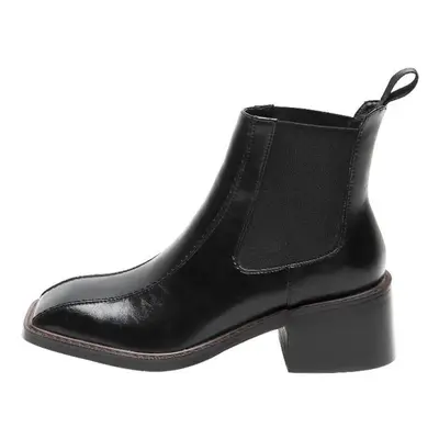 (black, 42) Women Ankle Boots Cowhide Natural Leather Plus Size Women Shoes Europe And America S