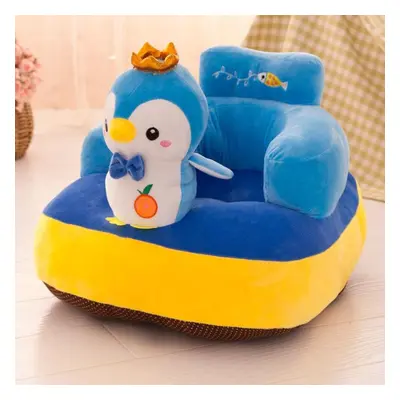 (blue, 55*45*35cm) Baby Chair Learning To Sit Feeding Chair Cover Soft Plush Toy Cartoon Child B