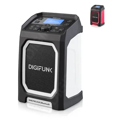 DigiFunk Work Site Radio | USB Rechargeable | DAB+, DAB, FM, Bluetooth, AUX Input | IP65 Waterpr