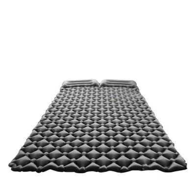 (grey, 185X118X5.5cm) Inflatable Mat Camping Sleeping Inflating Self Mattress Bed Air Pillow Hik