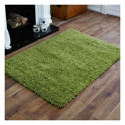 (Everest Shaggy cm High Pile Non Shed Green Shaggy Rug x 150cm (2ft 8" x 4ft 11")) Everest Shagg