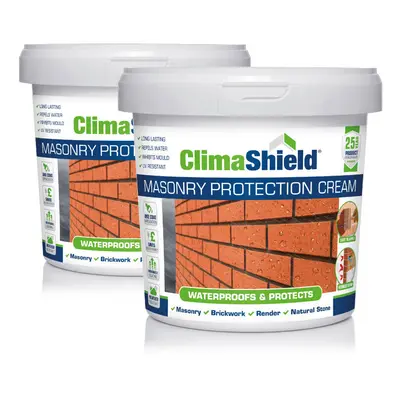 (10 Litres) Masonry Waterproofing Cream For Brick & Stone Walls Protects Up To 25yrs