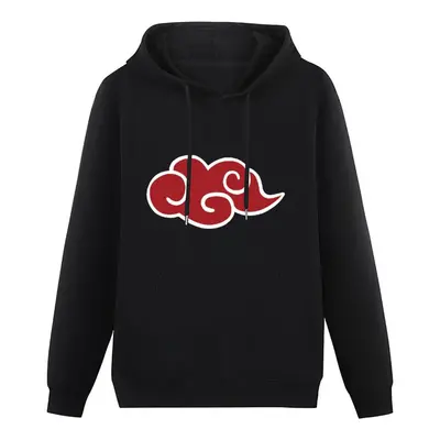 (Small) Japanese Anime Brand Akatsuki Red Cloud Hoody Men Long Sleeve Shirt Loose Fit Male Hoodi