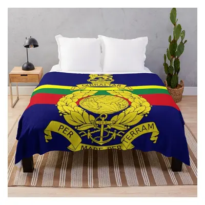 Fleece Throw Blanket Flag of the Corps of Royal Marines for Sofa Couch Kids x Inches