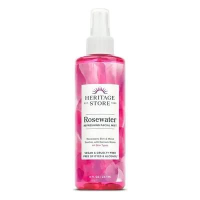 Heritage Store Rose Petals Rosewater | Alcohol Free, 100% Pure Vegan | Benefits Sensitive Skin, 