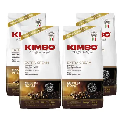 Kimbo Extra Cream Espresso Coffee Beans 4x1kg