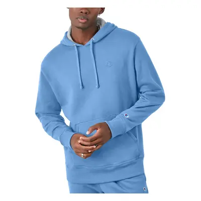 Champion Mens Hoodie Powerblend Fleece For Athletic-sweatshirts Swiss Blue C Logo Small US