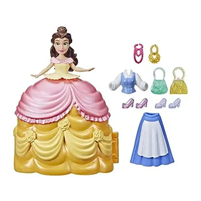 Disney Princess Secret Styles Fashion Surprise Belle, Mini Doll Playset with Extra Clothes and A