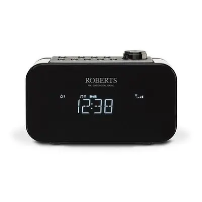 Roberts Radio ORTUS2BK DAB+/DAB/FM Alarm Clock Radio with USB Smartphone Charging - Black