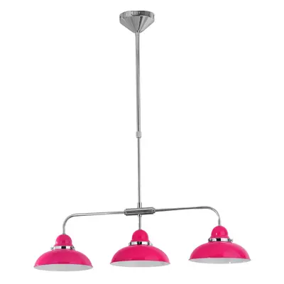 Premier Housewares Pendant Hot Pink and Chrome Light Pendant