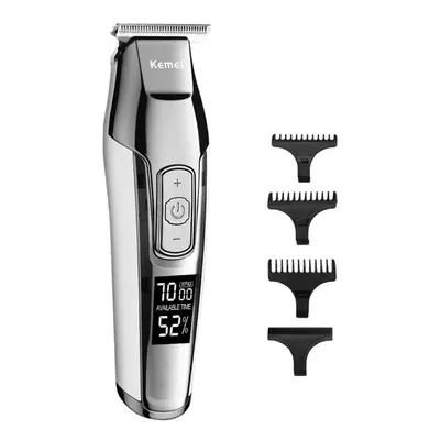 KEMEI KM-5027 Cordless Hair Clipper Beard Trimmer Electric Haircut Machine with LCD Digital Disp