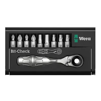 Wera Bit-Check BR9 Bits & Ratchet Set of