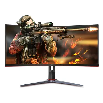 AOC CU34G2X Inch Curved Gaming Monitor Frameless Immersive Bring Fish Screen 144Hz Free Sync 1ms